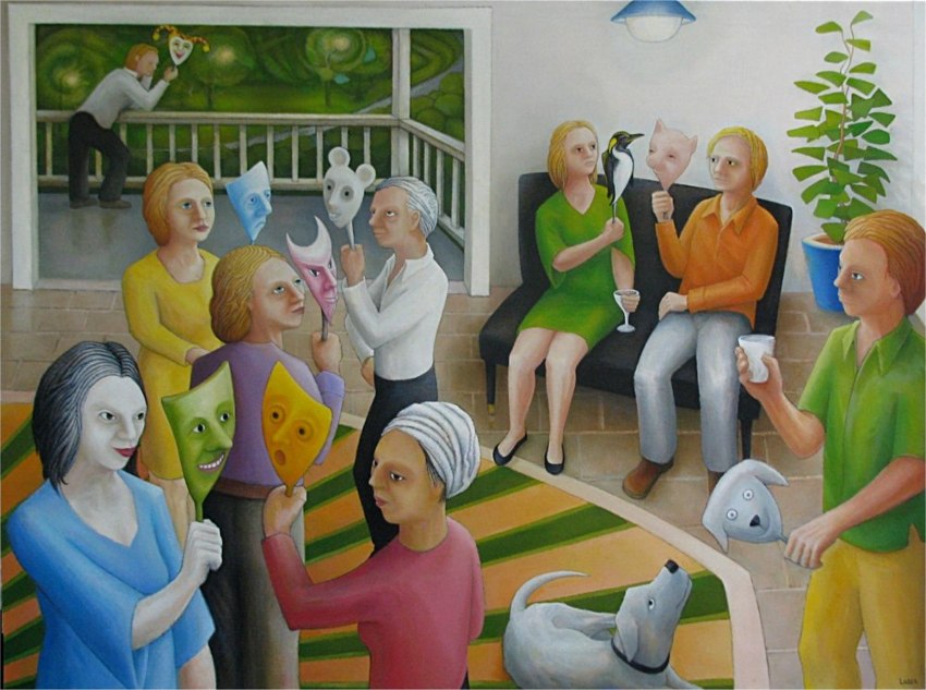 the masquerade oil on canvas